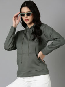 Taucan Green Hoodie ( Velvet Inside)
