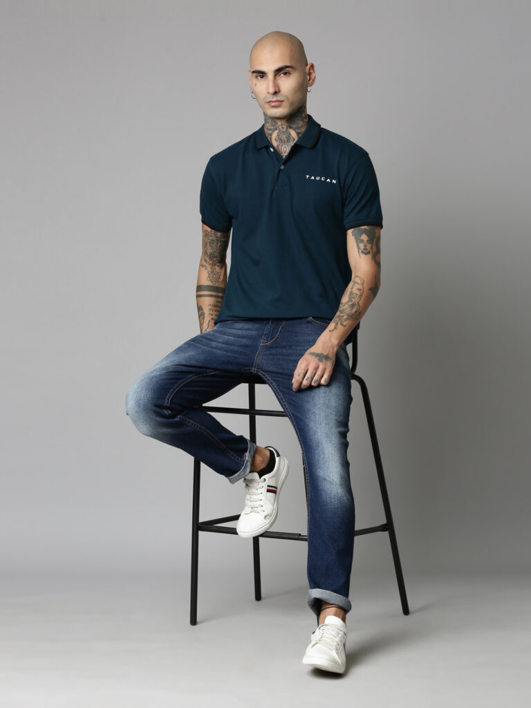 Taucan Teal Green Polo T Shirt